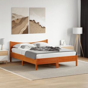 Vidaxl - Bed Frame without Mattress Wax Brown 160x200 cm Solid Wood Pine Vidaxl - Bed Frame without Mattress Wax Brown 160x200 cm Solid Wood Pine