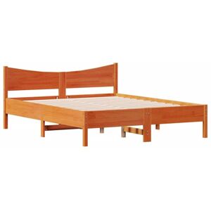 Vidaxl - Bed Frame without Mattress Wax Brown 150x200 cm King Size Solid Wood Pine Vidaxl - Bed Frame without Mattress Wax Brown 150x200 cm King Size Solid Wood Pine