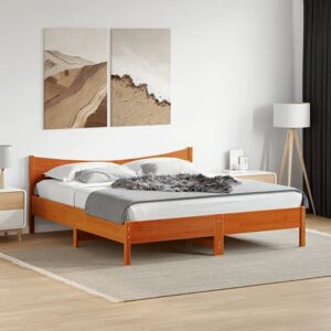 Vidaxl - Bed Frame without Mattress Wax Brown 200x200 cm Solid Wood Pine Vidaxl - Bed Frame without Mattress Wax Brown 200x200 cm Solid Wood Pine