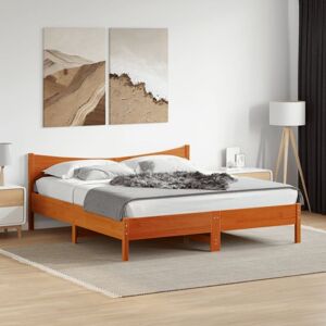 Vidaxl - Bed Frame without Mattress Wax Brown 180x200 cm Super King Solid Wood Pine Vidaxl - Bed Frame without Mattress Wax Brown 180x200 cm Super King Solid Wood Pine