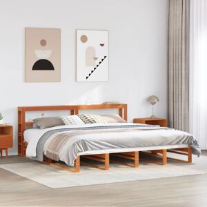 Vidaxl - Bed Frame without Mattress Wax Brown 200x200 cm Solid Wood Pine Vidaxl - Bed Frame without Mattress Wax Brown 200x200 cm Solid Wood Pine