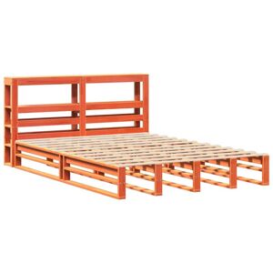 Bed Frame without Mattress Wax Brown 150x200 cm King Size Solid Wood Pine Vidaxl Bed Frame without Mattress Wax Brown 150x200 cm King Size Solid Wood Pine Vidaxl