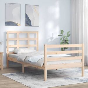 Bed Frame without Mattress Single Solid Wood vidaXL Bed Frame without Mattress Single Solid Wood vidaXL