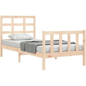 Bed Frame without Mattress 90x200 cm Solid Wood Pine vidaXL Bed Frame without Mattress 90x200 cm Solid Wood Pine vidaXL