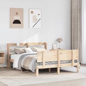 Vidaxl - Bed Frame with Headboard without Mattress 120x190 cm Small Double Vidaxl - Bed Frame with Headboard without Mattress 120x190 cm Small Double