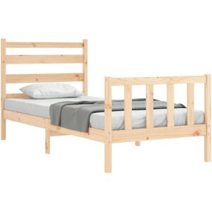 JINLEFU Bed Frame without Mattress 90x190 cm Single Solid Wood Pine vidaXL JINLEFU Bed Frame without Mattress 90x190 cm Single Solid Wood Pine vidaXL