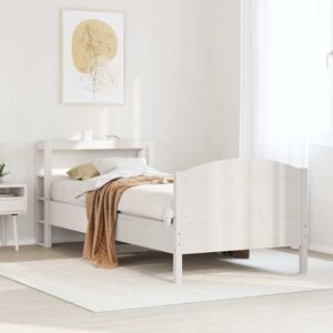 Vidaxl - Bed Frame without Mattress White 75x190 cm Small Single Solid Wood Pine Vidaxl - Bed Frame without Mattress White 75x190 cm Small Single Solid Wood Pine