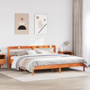 Bed Frame without Mattress Wax Brown 200x200 cm Solid Wood Pine Vidaxl Bed Frame without Mattress Wax Brown 200x200 cm Solid Wood Pine Vidaxl