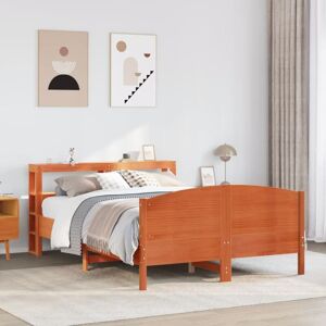 Bed Frame without Mattress Wax Brown 140x200 cm Solid Wood Pine vidaXL Bed Frame without Mattress Wax Brown 140x200 cm Solid Wood Pine vidaXL