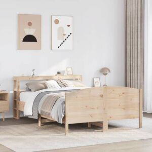 Bed Frame without Mattress 120x190 cm Small Double Solid Wood Pine vidaXL Bed Frame without Mattress 120x190 cm Small Double Solid Wood Pine vidaXL