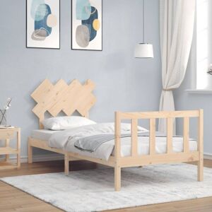 Bed Frame without Mattress Single Solid Wood Pine vidaXL Bed Frame without Mattress Single Solid Wood Pine vidaXL