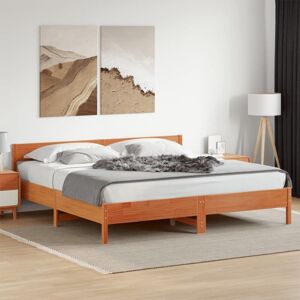 Vidaxl - Bed Frame without Mattress Wax Brown 200x200 cm Solid Wood Pine Vidaxl - Bed Frame without Mattress Wax Brown 200x200 cm Solid Wood Pine