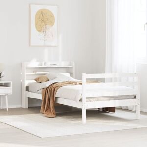 Vidaxl - Bed Frame with Headboard without Mattress White 75x190 cm Small Single Vidaxl - Bed Frame with Headboard without Mattress White 75x190 cm Small Single
