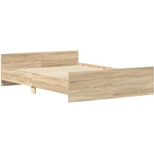 Bed Frame without Mattress Sonoma Oak 120x190 cm Small Double Vidaxl Bed Frame without Mattress Sonoma Oak 120x190 cm Small Double Vidaxl