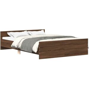 Bed Frame without Mattress Brown Oak 120x200 cm Vidaxl Bed Frame without Mattress Brown Oak 120x200 cm Vidaxl