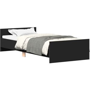 Bed Frame without Mattress Black 75x190 cm Small Single Engineered Wood Vidaxl Bed Frame without Mattress Black 75x190 cm Small Single Engineered Wood Vidaxl
