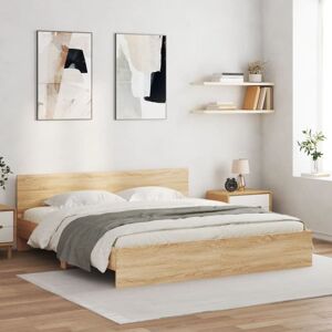 Bed Frame with led without Mattress Sonoma Oak 200x200 cm Vidaxl Bed Frame with led without Mattress Sonoma Oak 200x200 cm Vidaxl