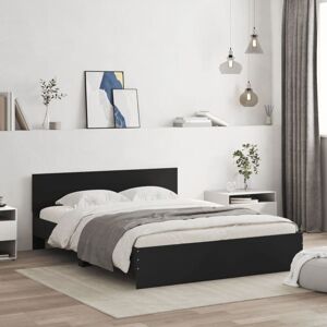 Vidaxl - Bed Frame with led without Mattress Black 150x200 cm King Size Vidaxl - Bed Frame with led without Mattress Black 150x200 cm King Size