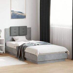 Vidaxl - Bed Frame with led without Mattress Concrete Grey 100x200 cm Vidaxl - Bed Frame with led without Mattress Concrete Grey 100x200 cm