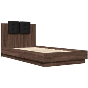 Vidaxl - Bed Frame with led without Mattress Brown Oak 75x190 cm Small Single Vidaxl - Bed Frame with led without Mattress Brown Oak 75x190 cm Small Single