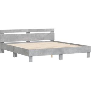 Bed Frame without Mattress Concrete Grey 160x200 cm Vidaxl Bed Frame without Mattress Concrete Grey 160x200 cm Vidaxl
