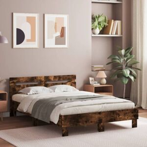 Bed Frame without Mattress Smoked Oak 120x190 cm Small Double Vidaxl Bed Frame without Mattress Smoked Oak 120x190 cm Small Double Vidaxl