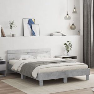 Bed Frame without Mattress Concrete Grey 150x200 cm King Size Vidaxl Bed Frame without Mattress Concrete Grey 150x200 cm King Size Vidaxl