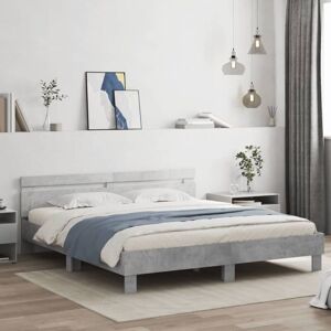 Bed Frame without Mattress Concrete Grey 180x200 cm Super King Vidaxl Bed Frame without Mattress Concrete Grey 180x200 cm Super King Vidaxl