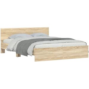 Bed Frame without Mattress Sonoma Oak 140x200 cm Vidaxl Bed Frame without Mattress Sonoma Oak 140x200 cm Vidaxl