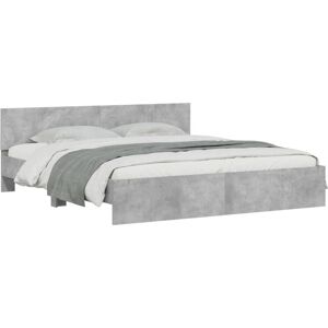 Vidaxl - Bed Frame without Mattress Concrete Grey 180x200 cm Super King Vidaxl - Bed Frame without Mattress Concrete Grey 180x200 cm Super King