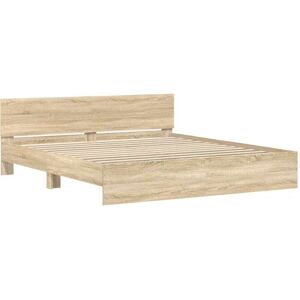 Bed Frame without Mattress Sonoma Oak 200x200 cm Vidaxl Bed Frame without Mattress Sonoma Oak 200x200 cm Vidaxl