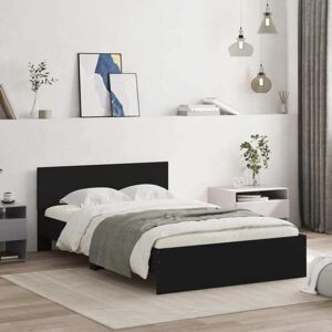 Bed Frame without Mattress Black 135x190 cm Double Vidaxl Bed Frame without Mattress Black 135x190 cm Double Vidaxl