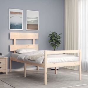 vidaXL Solid Pine Bed for Elderly 90x200cm - Bed vidaXL Solid Pine Bed for Elderly 90x200cm - Bed