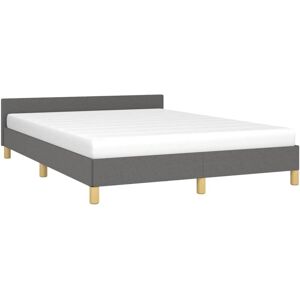 Bed Frame without Mattress Dark Grey 180x200cm Super King Fabric vidaXL Bed Frame without Mattress Dark Grey 180x200cm Super King Fabric vidaXL