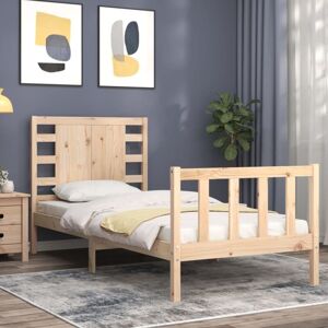 Bed Frame without Mattress Single Solid Wood Pine vidaXL Bed Frame without Mattress Single Solid Wood Pine vidaXL