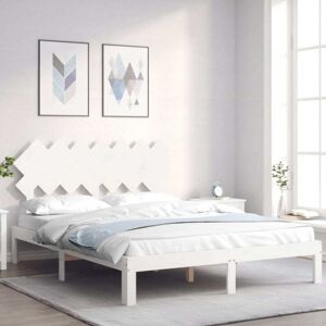 Bed Frame without Mattress White 140x200 cm Solid Wood Pine vidaXL Bed Frame without Mattress White 140x200 cm Solid Wood Pine vidaXL