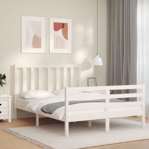 Bed Frame without Mattress White 140x190 cm Solid Wood Pine Vidaxl Bed Frame without Mattress White 140x190 cm Solid Wood Pine Vidaxl