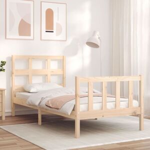 Bed Frame without Mattress Single Solid Wood Pine vidaXL Bed Frame without Mattress Single Solid Wood Pine vidaXL