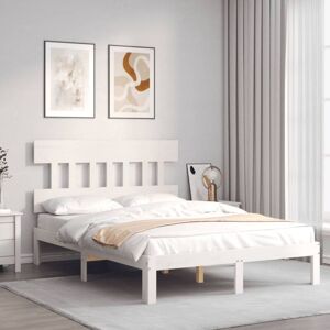 Bed Frame without Mattress White 140x190 cm Solid Wood Pine Vidaxl Bed Frame without Mattress White 140x190 cm Solid Wood Pine Vidaxl