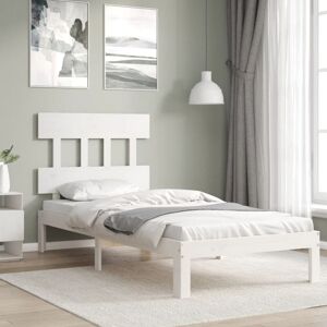Bed Frame without Mattress White 100x200 cm Solid Wood Pine vidaXL Bed Frame without Mattress White 100x200 cm Solid Wood Pine vidaXL