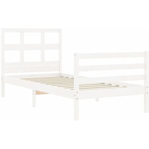 Bed Frame without Mattress White Small Single Solid Wood Vidaxl Bed Frame without Mattress White Small Single Solid Wood Vidaxl