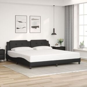 Vidaxl - Bed Frame without Mattress 'Zadar' Black 200x200 cm Faux Leather Vidaxl - Bed Frame without Mattress 'Zadar' Black 200x200 cm Faux Leather