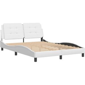 Vidaxl - Bed Frame without Mattress 'Zadar' White 120x200 cm Faux Leather Vidaxl - Bed Frame without Mattress 'Zadar' White 120x200 cm Faux Leather