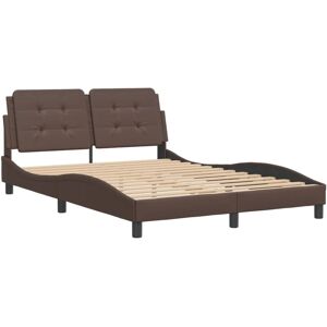 Vidaxl - Bed Frame without Mattress 'Zadar' Brown 120x200 cm Faux Leather Vidaxl - Bed Frame without Mattress 'Zadar' Brown 120x200 cm Faux Leather
