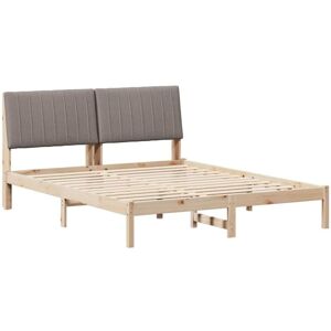 Bed Frame with Headboard Brown 150 x 200 cm Solid Pine Wood vidaXL Bed Frame with Headboard Brown 150 x 200 cm Solid Pine Wood vidaXL