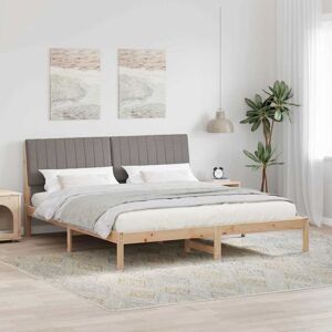 Bed Frame with Headboard Brown 180 x 200 cm Solid Pine Wood vidaXL Bed Frame with Headboard Brown 180 x 200 cm Solid Pine Wood vidaXL