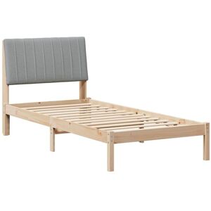 Bed Frame with Headboard Brown 90 x 200 cm Solid Pine Wood vidaXL Bed Frame with Headboard Brown 90 x 200 cm Solid Pine Wood vidaXL