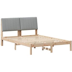 Bed Frame with Headboard Brown 135 x 190 cm Solid Pine Wood vidaXL Bed Frame with Headboard Brown 135 x 190 cm Solid Pine Wood vidaXL