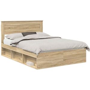 Bed Frame with Mattress Sonoma Oak 150 x 200 cm Solid Pine Wood vidaXL Bed Frame with Mattress Sonoma Oak 150 x 200 cm Solid Pine Wood vidaXL