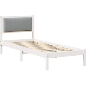 Bed Frame with Headboard Light Grey 80 x 200 cm Solid Pine Wood vidaXL Bed Frame with Headboard Light Grey 80 x 200 cm Solid Pine Wood vidaXL